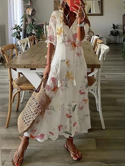 Michaela - Boho Kleid mit Bauchbedeckung
