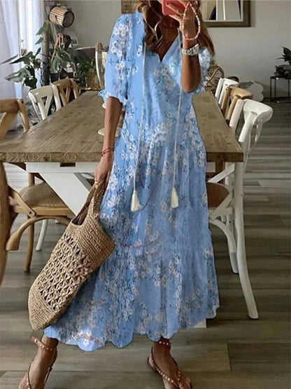 Michaela - Boho Kleid mit Bauchbedeckung